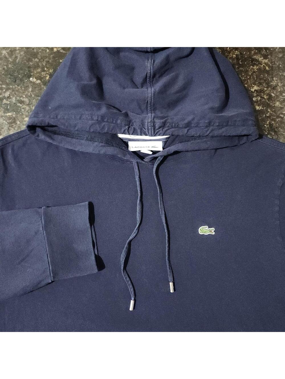 Lacoste Jersey Hoodie Pullover Shirt Logo Preppy Classic Golf Casual Mens XL 6